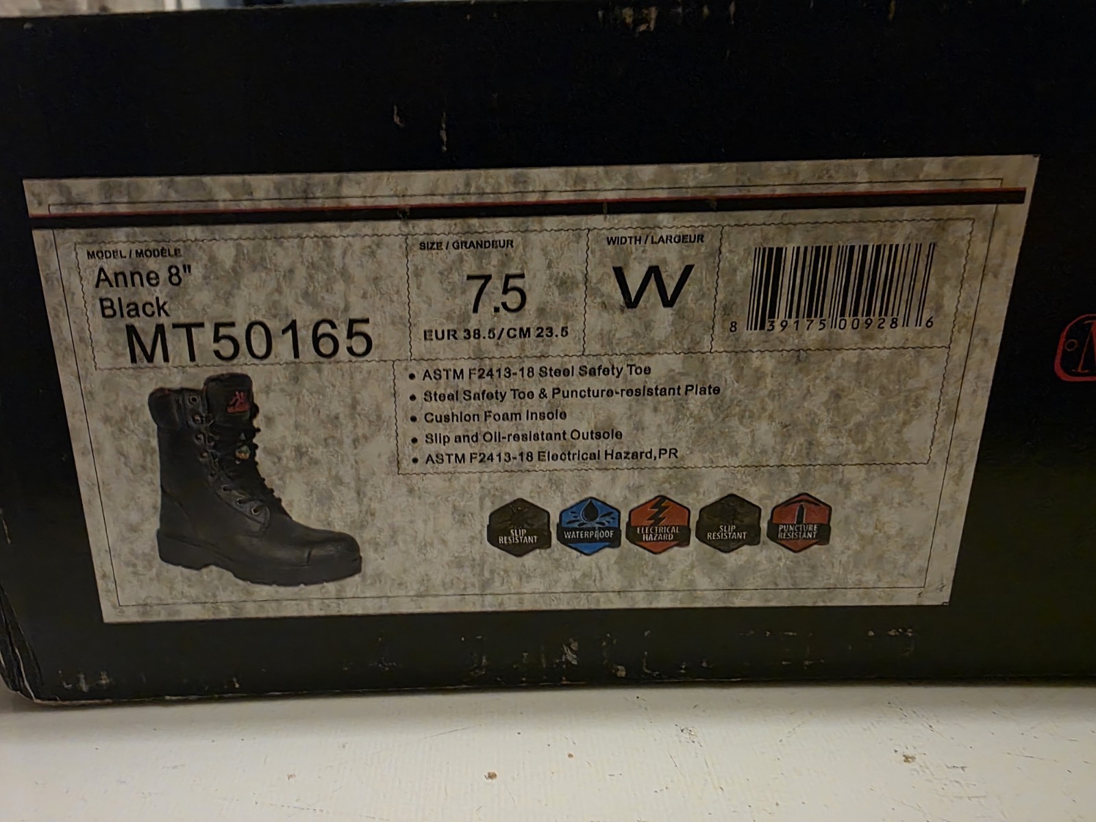 Moxie Trades Anne 8″ Steel Toe EH Safety Work Boots Women’s 7.5 W MT50165