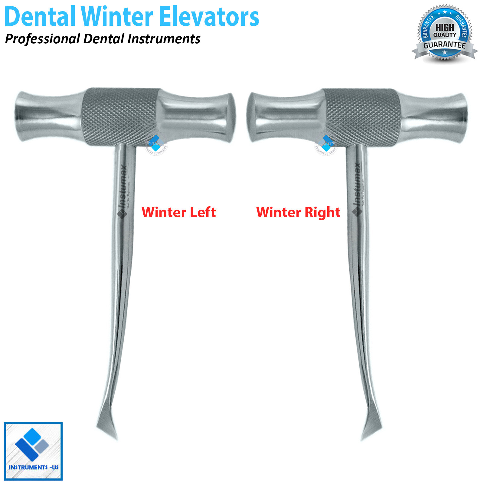 Dental Winter Root Elevators Oral Surgery Roots Tooth Extractors Left Right Set