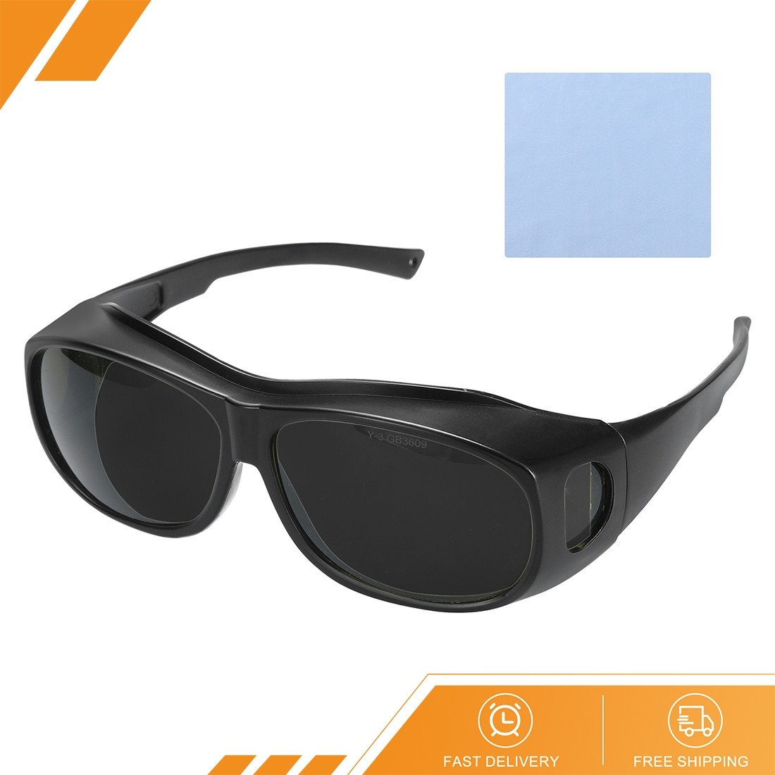 Welding Glasses – IR Shade 6 CE Certified Protective Glasses Wrap-Around Lens