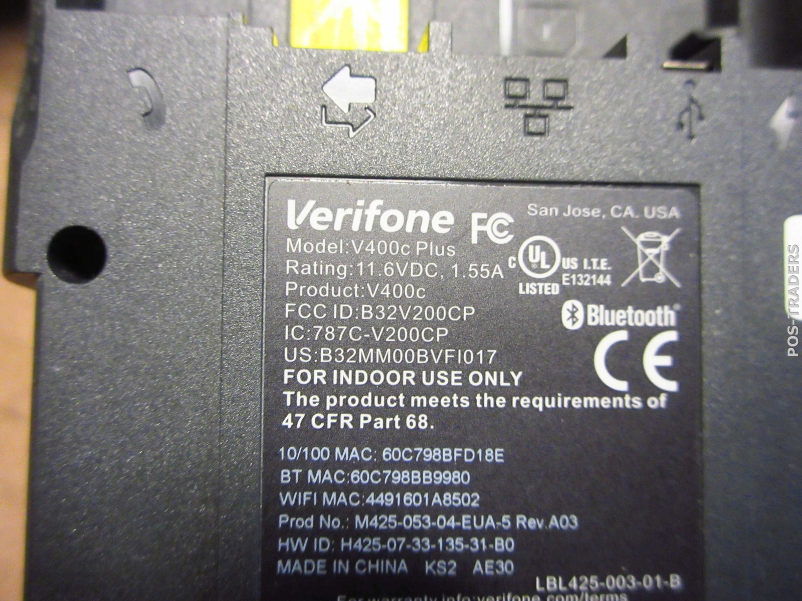 Verifone Engage V400C PLUS 3.5″ Touchscreen Payment Terminal – LOOSE PRINT COVER