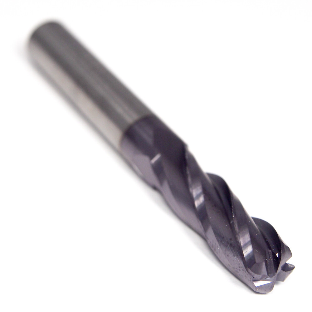 Carbide Corner Radius Long End Mill 3/8″ 4FL TiAlN-Futura 0.090″ Radius