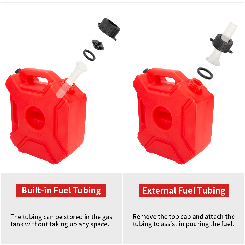 ✨5L Gas Fuel Tank Gas Can Oil Storage Can For ATV UTV Gokart Motorcycle Car SUV