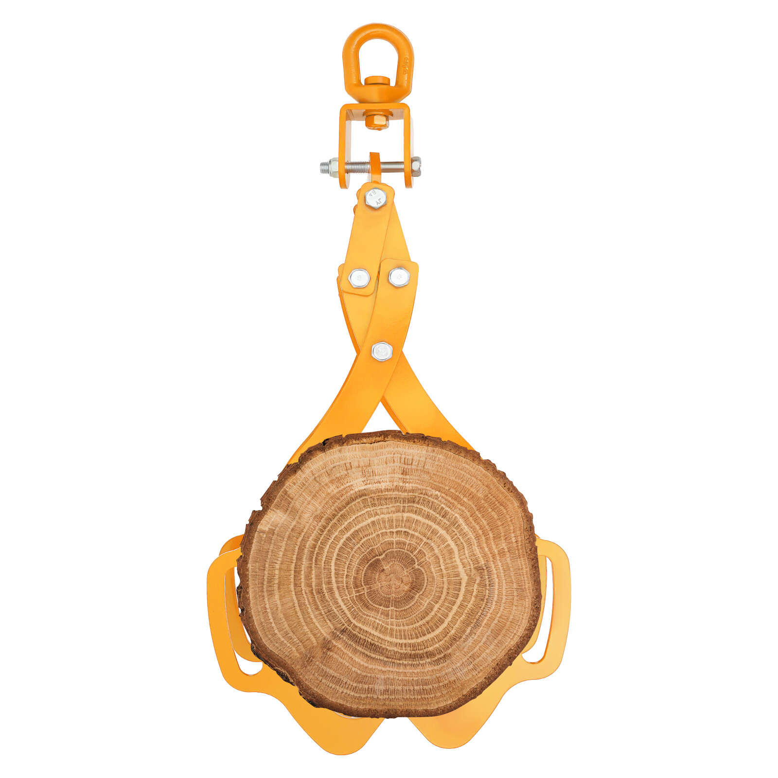 28in Log Lifting Tongs Timber Lifting Tongs 4-claw Yellow For Truck ATV Tractor