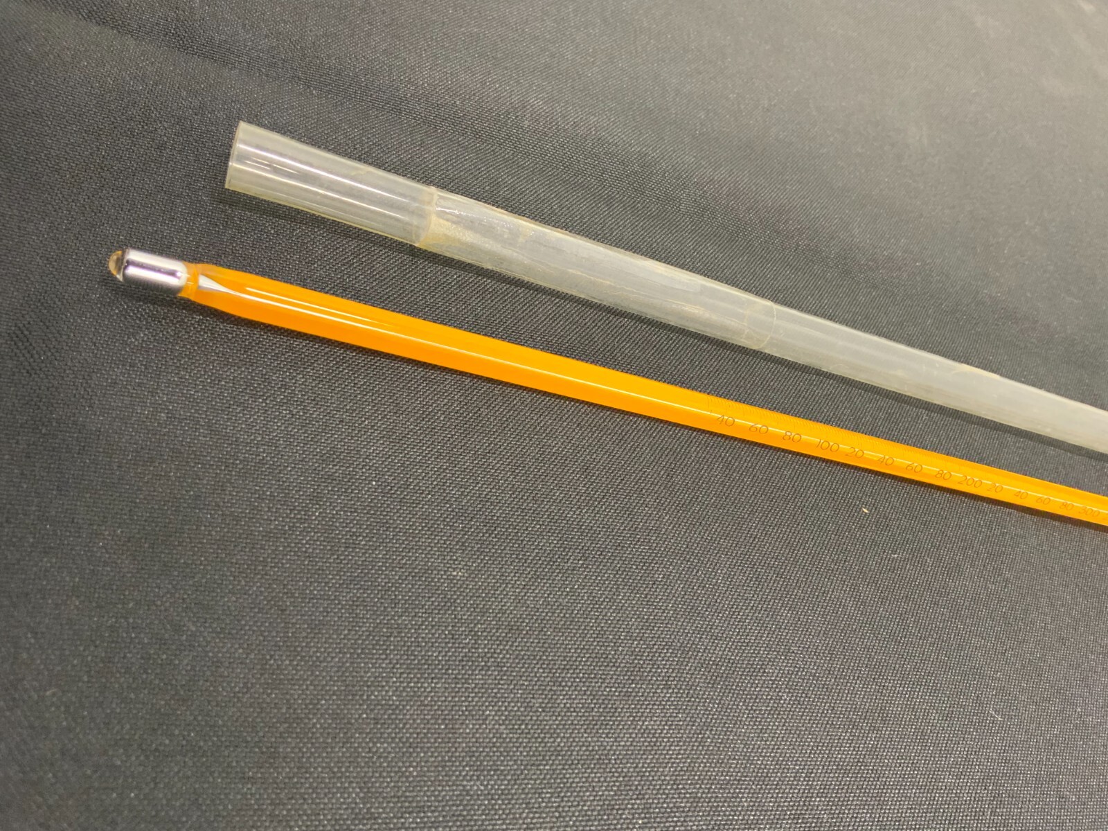 Lot of 2 Laboratory Thermometers ERTCO 1104 30-124 F & Fisherbrand 4885:1 243G