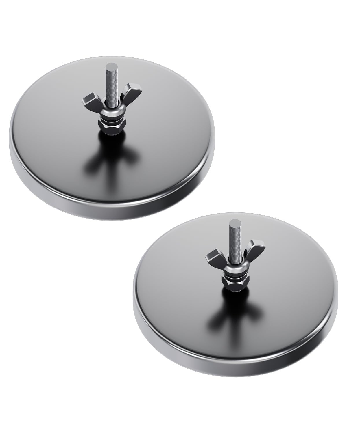 Round Base Magnet 2 Pack 3.2″ 100LBS+ Heavy Duty with Bolt