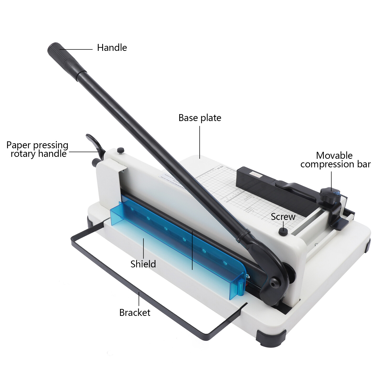 Professional Paper Trimmer Manual Guillotine Paper Cutter Heavy Duty Cut w/Ruler