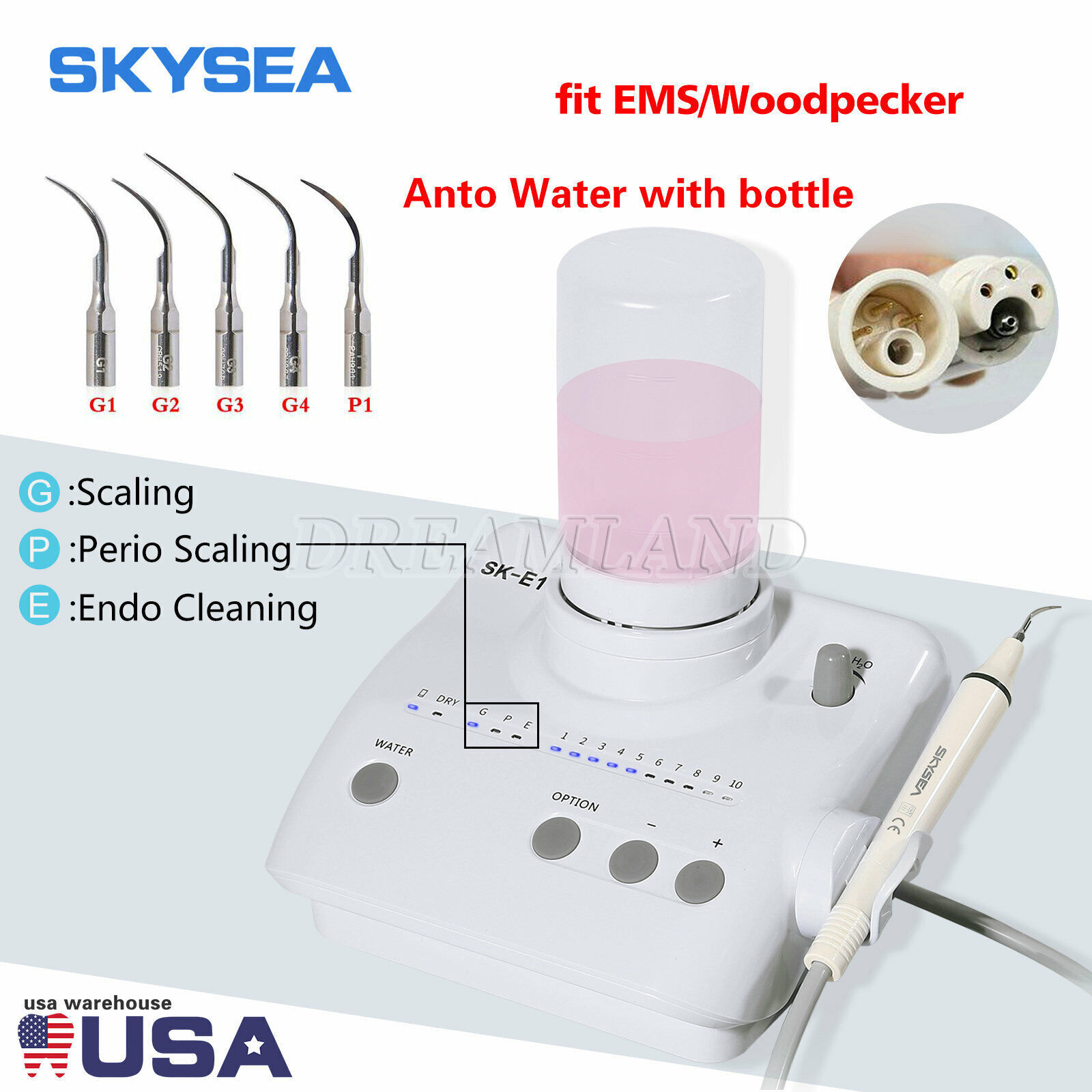 Dental Scaler Ultrasonic Piezo 2*Bottles fit EMS Cavitron Scaler Handpiece tip