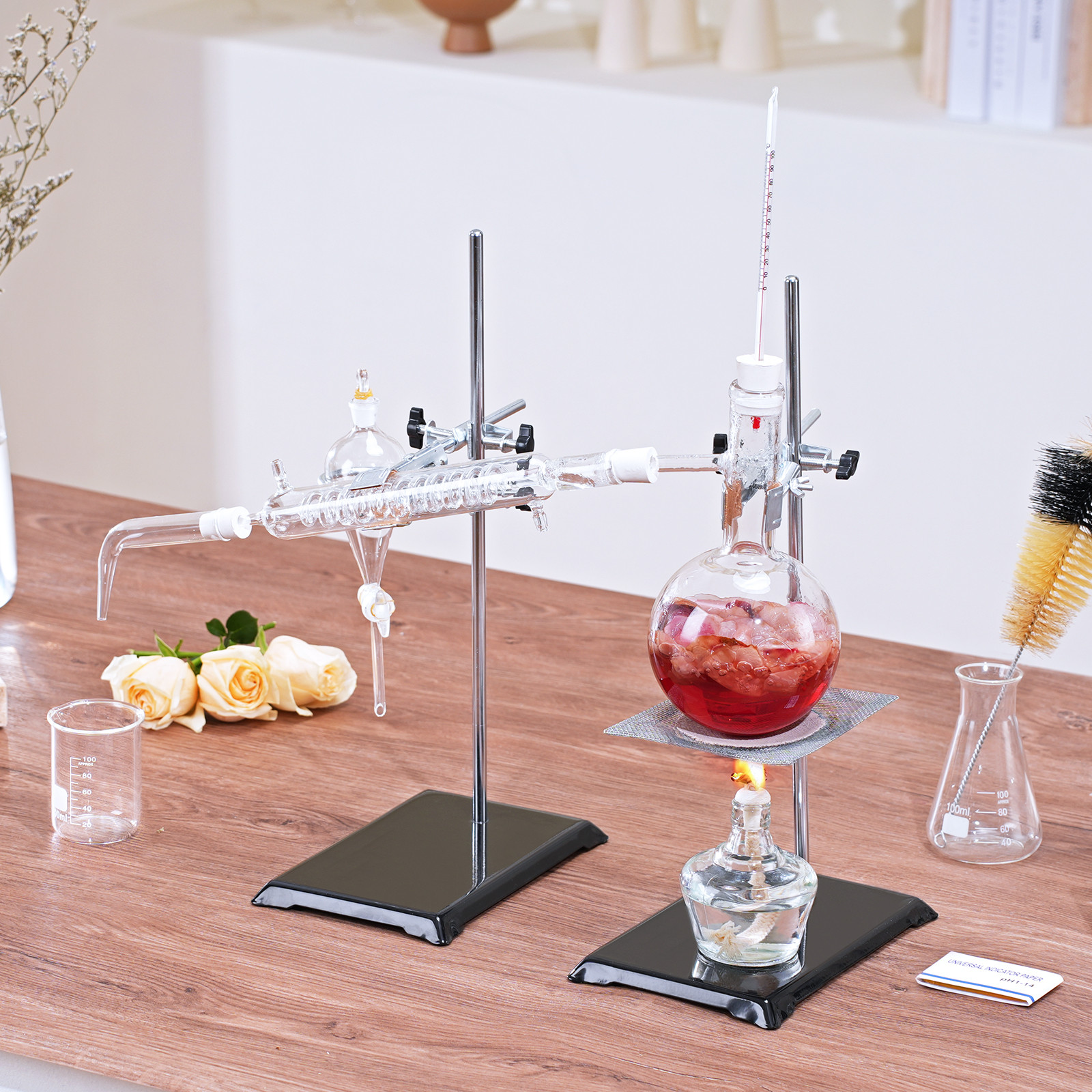 VEVOR Essential Oil Distillation Kit 500ml Distillation Apparatus 28 pcs Set