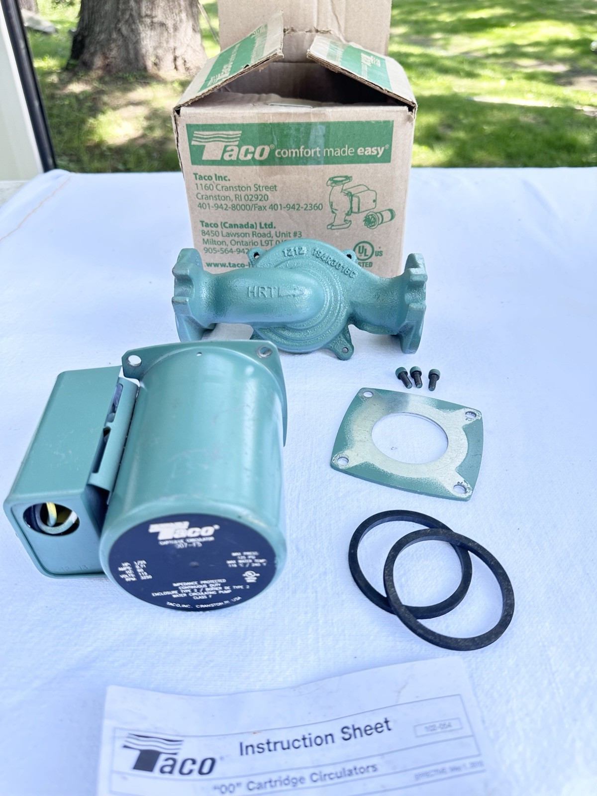 Taco 007-F5 Cast Iron Circulator, 1/25 HP Open Box Missing 1 Screw- See Photos