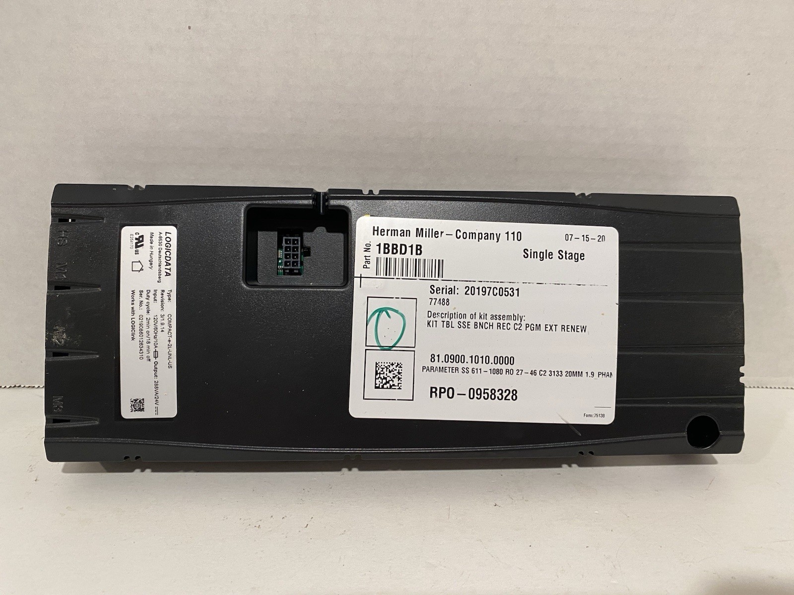 LOGICDATA COMPACT-e-2L-UNL-US Control Unit For Height-Adjustable Desk 120VAC