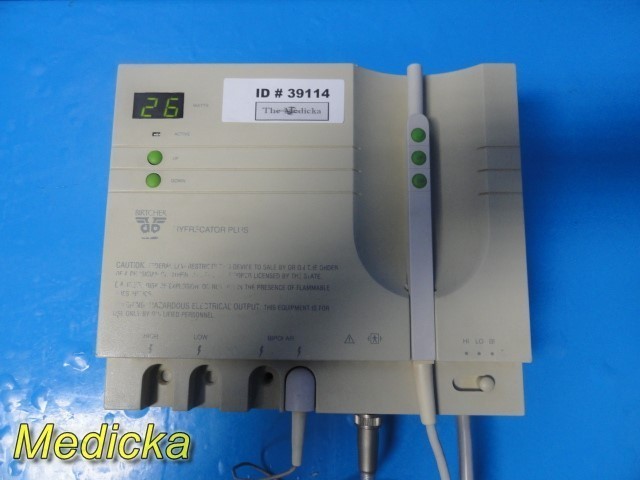 Birtcher 7-796 Electrosurgical Unit 36W 500kHz W/ Hand Control Pencil 39114