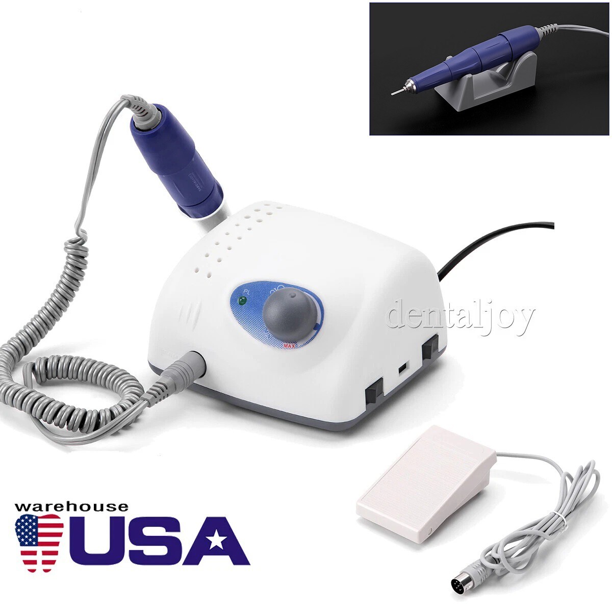 Dental Lab Marathon Electric Micromotor Polishing Unit +40K rpm Motor Handpiece