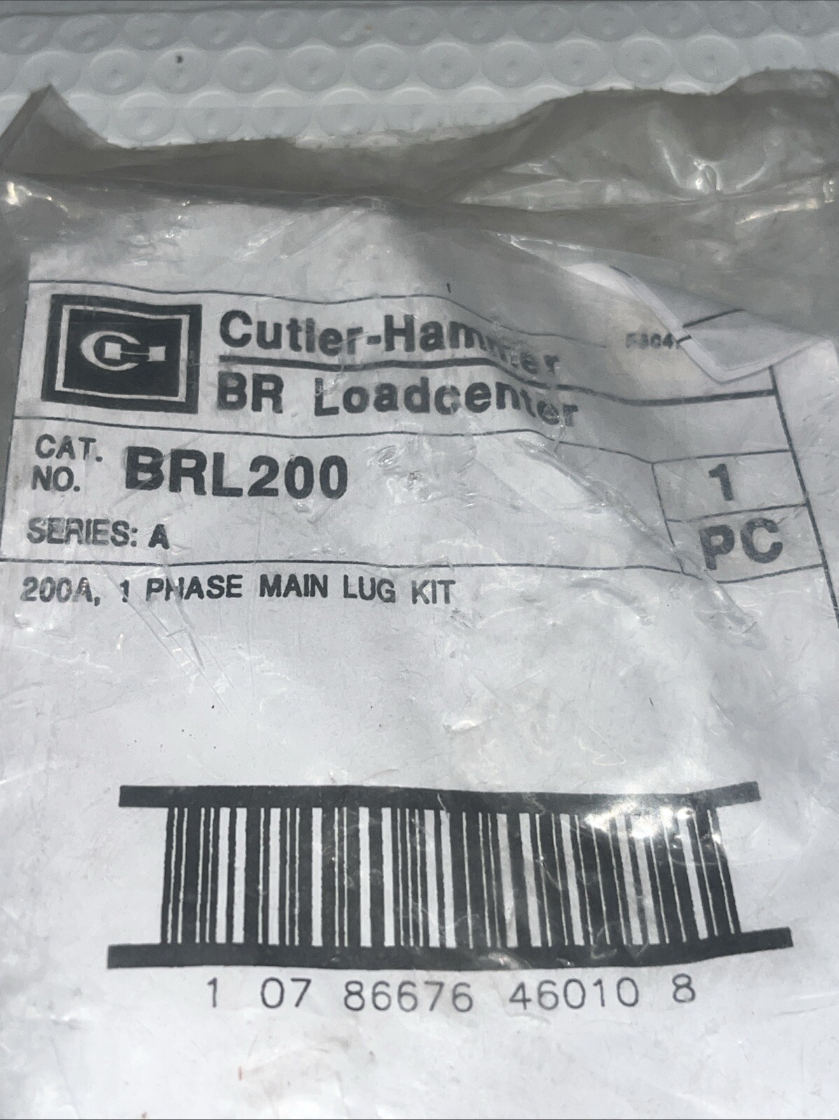 Cutler Hammer BRL200 Series A Main Lug Kit 1 Phase 200 Amps For BR Load Centers