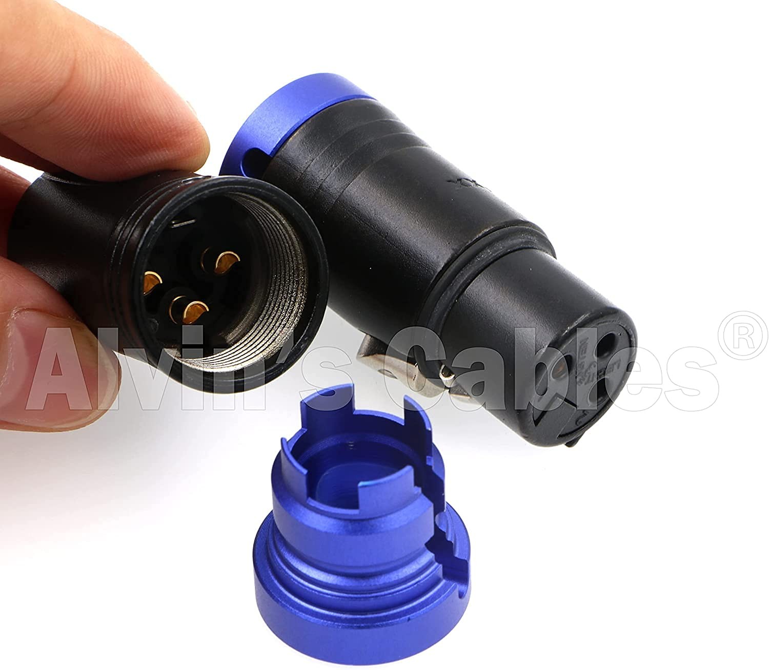 Low-Profile XLR 3 Pin Female Original Connector for Audio Devices Blue