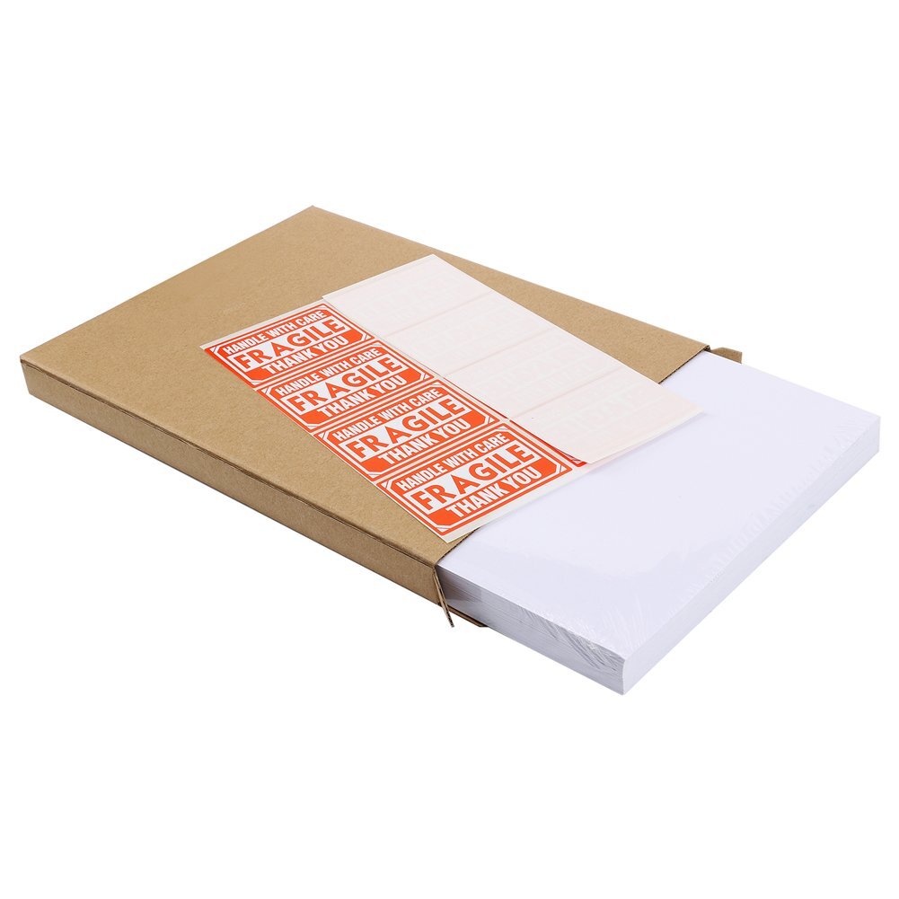 500 Half Sheet Shipping Labels 8.5×5.5 Self Adhesive For Laser Inkjet