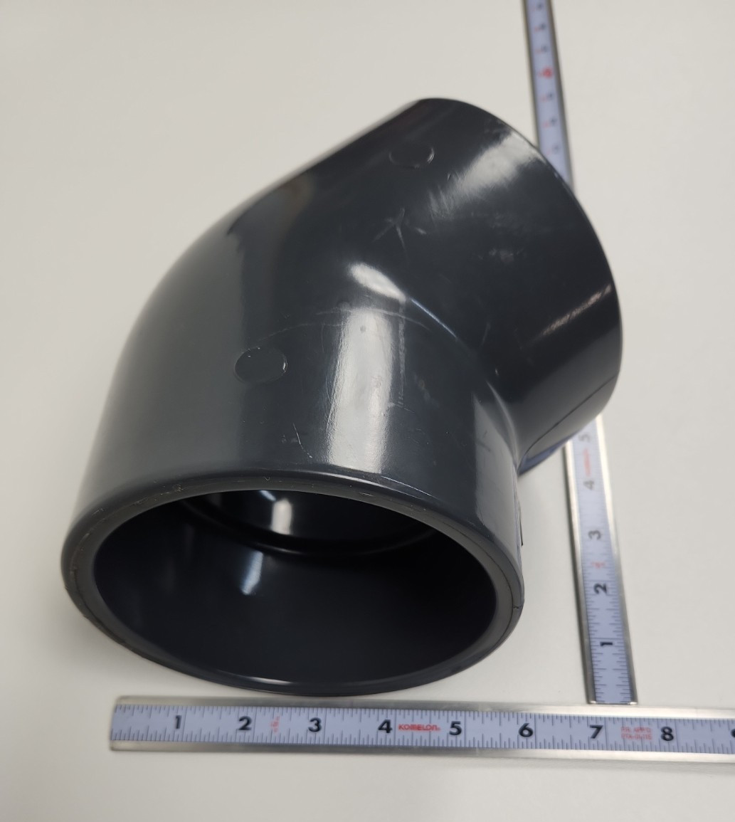 Spears 817-040 Schedule 80 PVC 45 Degree Elbow 4″ Gray Slip Socket x Socket NOS