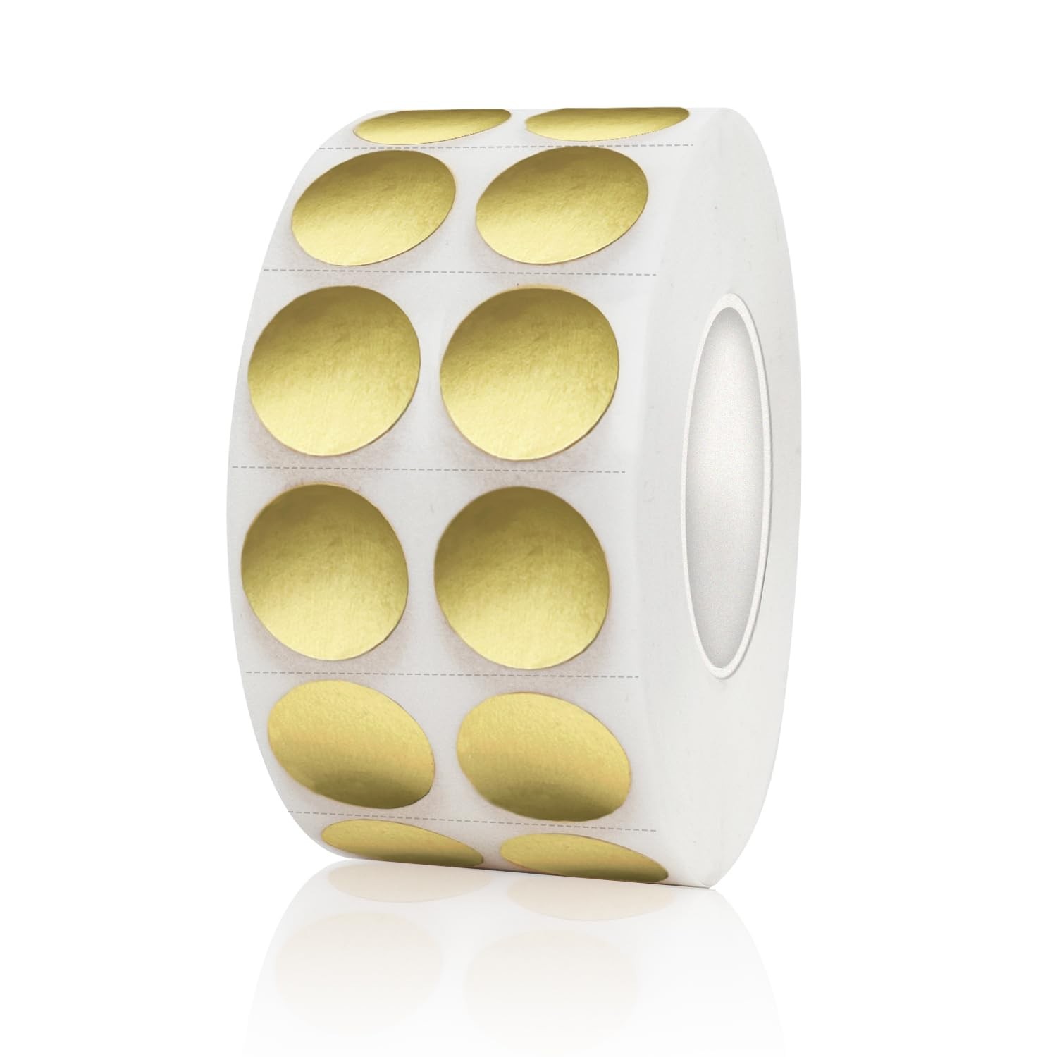 Yeachlaing 2000 Pieces 0.5 Inch Round Color Coding 0.5inch, Gold