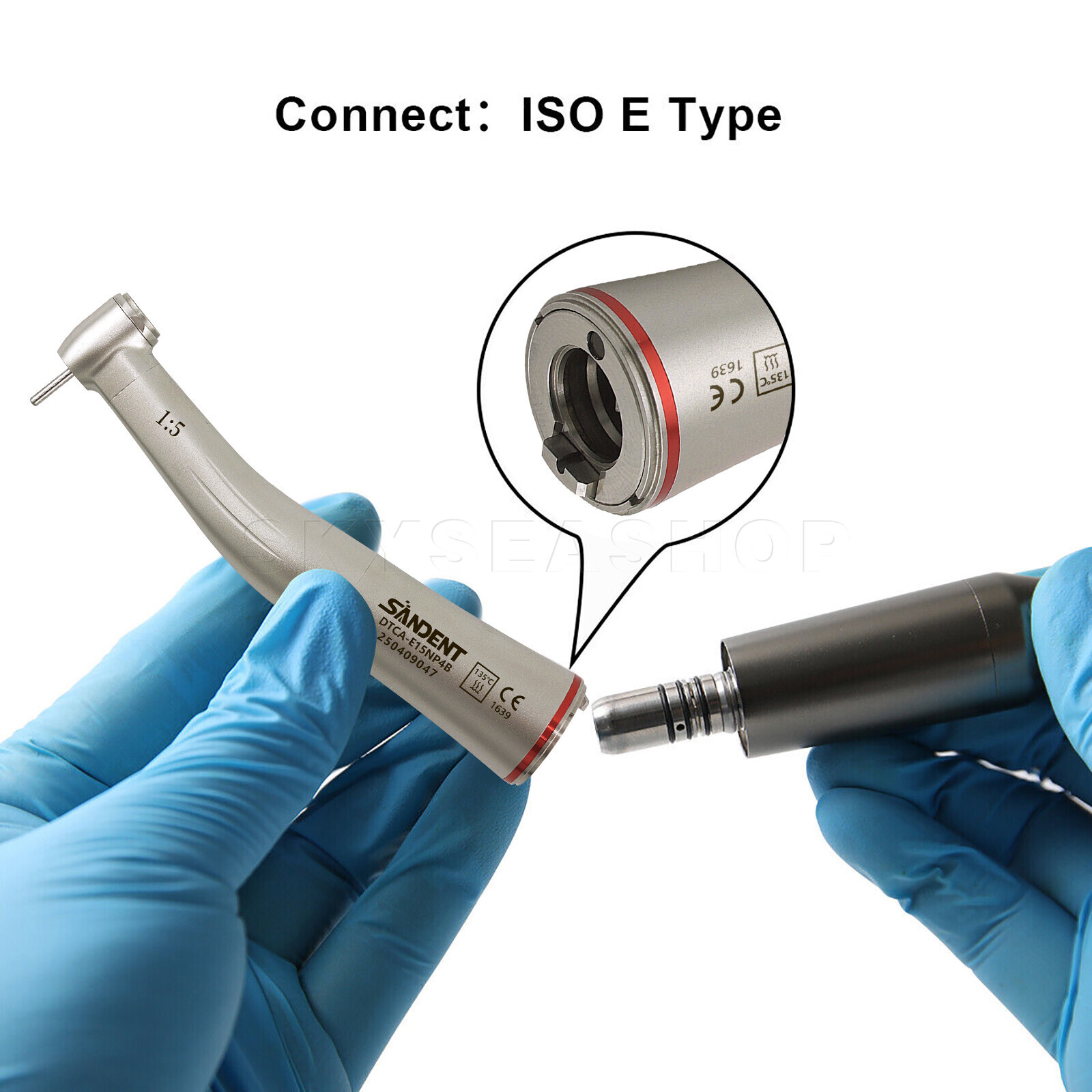 1X Premium Plus Dental Hygiene Prophy Handpiece Air Motor 4 Holes 4:1 Nose Cone