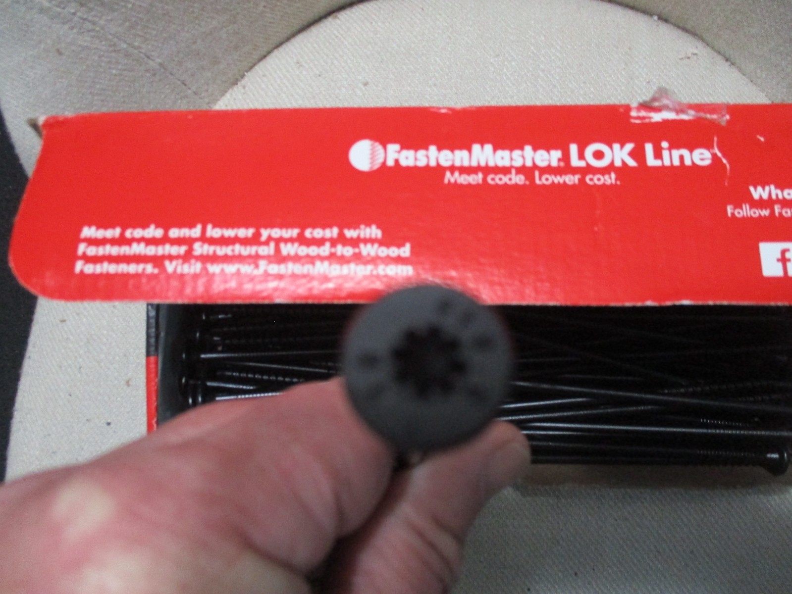 *LOT OF 50* FastenMaster HeadLOK 10 in. Flat Head Structural Wood Screws, Black