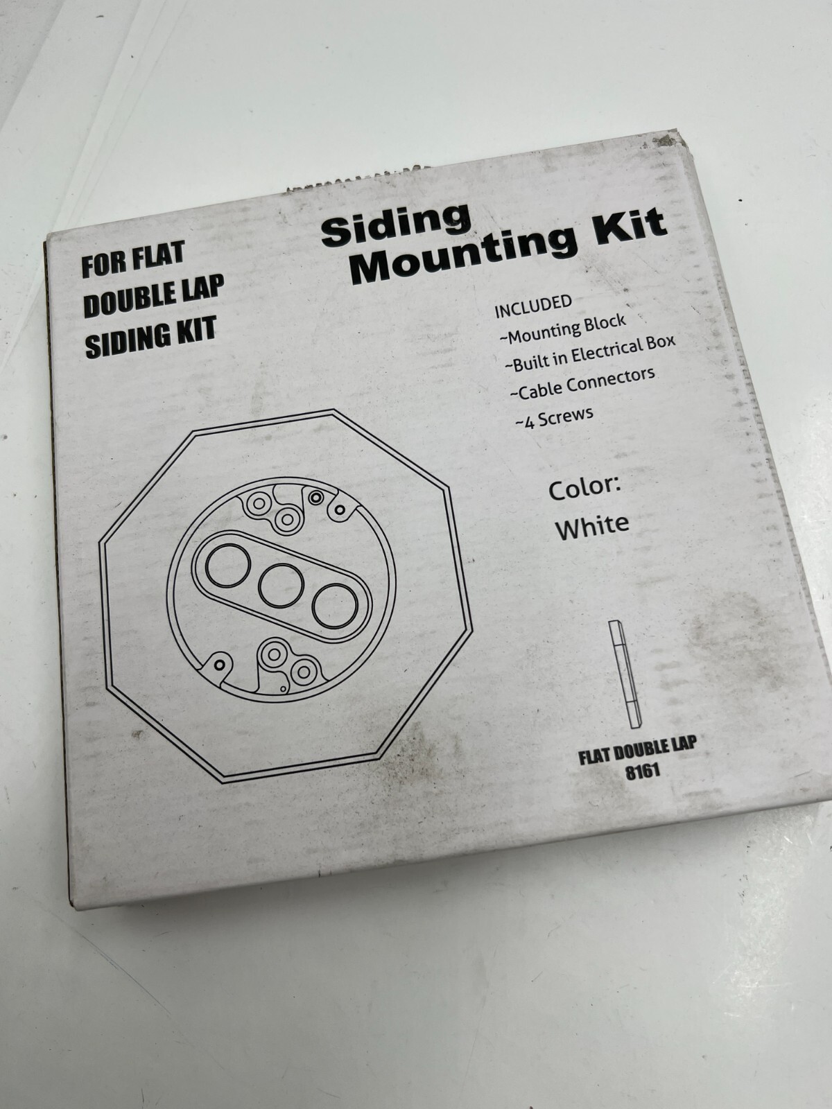 Siding Mounting Hardware 8161 White Wall Plate For Flat Surface Flat Double Lap