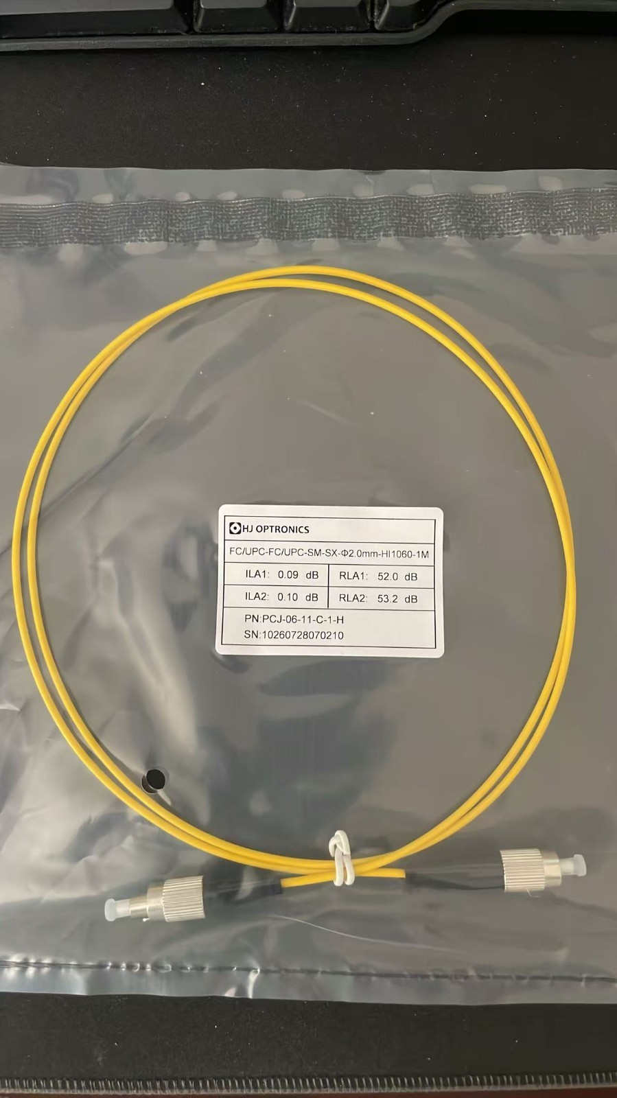 HJ Optronics HI-1060 fiber jumper 2.0mm cable 1.0m FC/UPC-FC/UPC Patch Cord