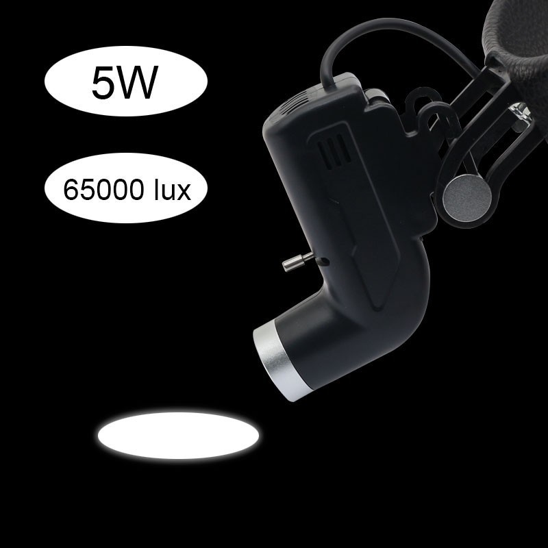 5W Dental Surgical LED Head Light ENT Specific Black with Aluminum Box US STOCK