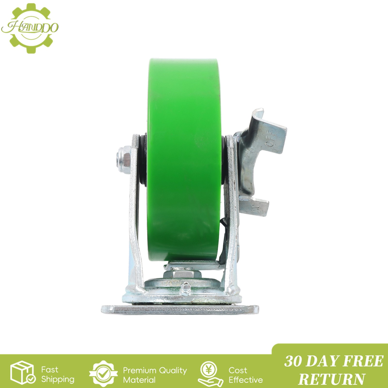 6″ Heavy Duty Industrial Casters,2 Swivel Top Lock Brake + 2 Tilt Green Casters