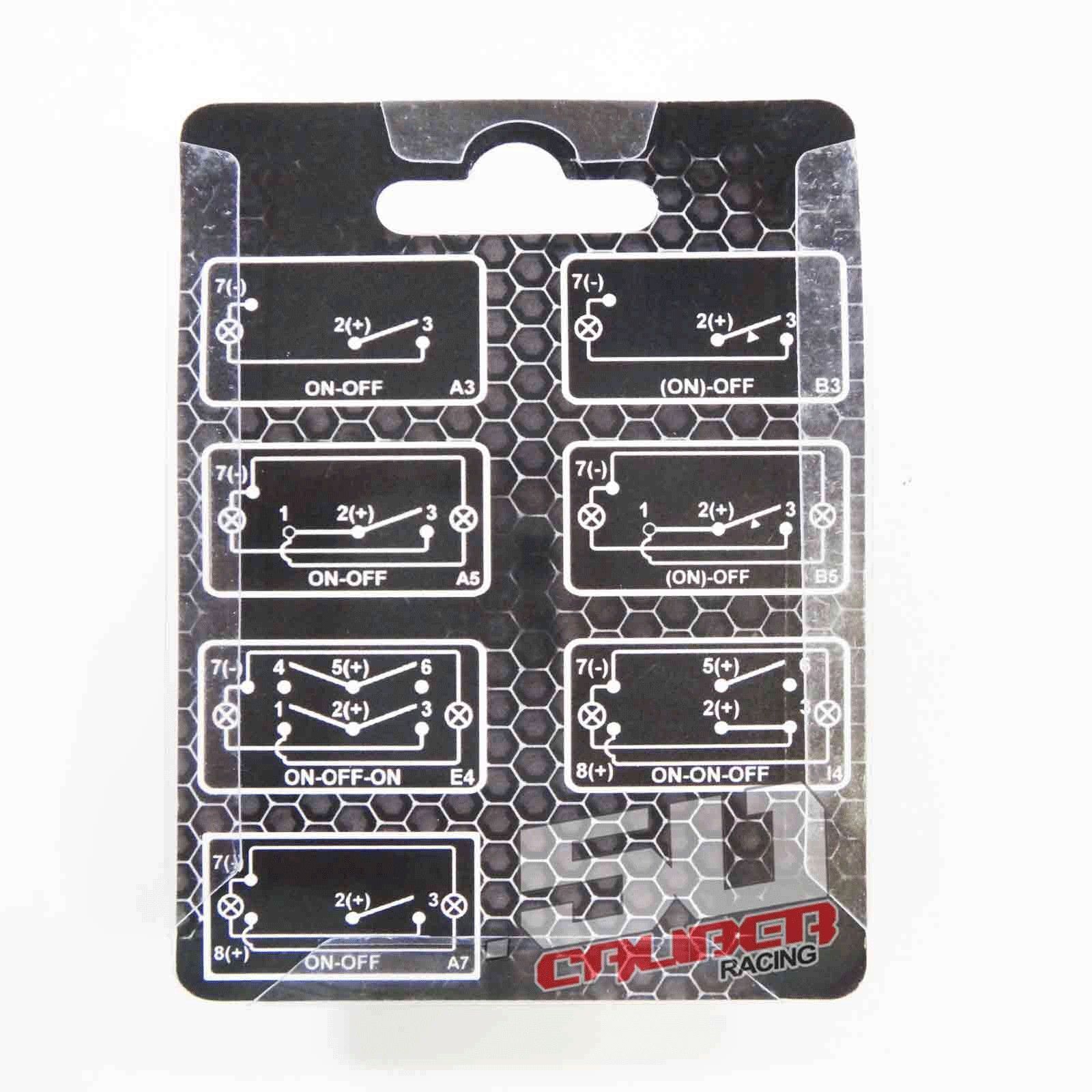 Custom Toggle Rocker Switch 45 Designs, 4 Colors – 12V 20A UTV Boat Truck Car