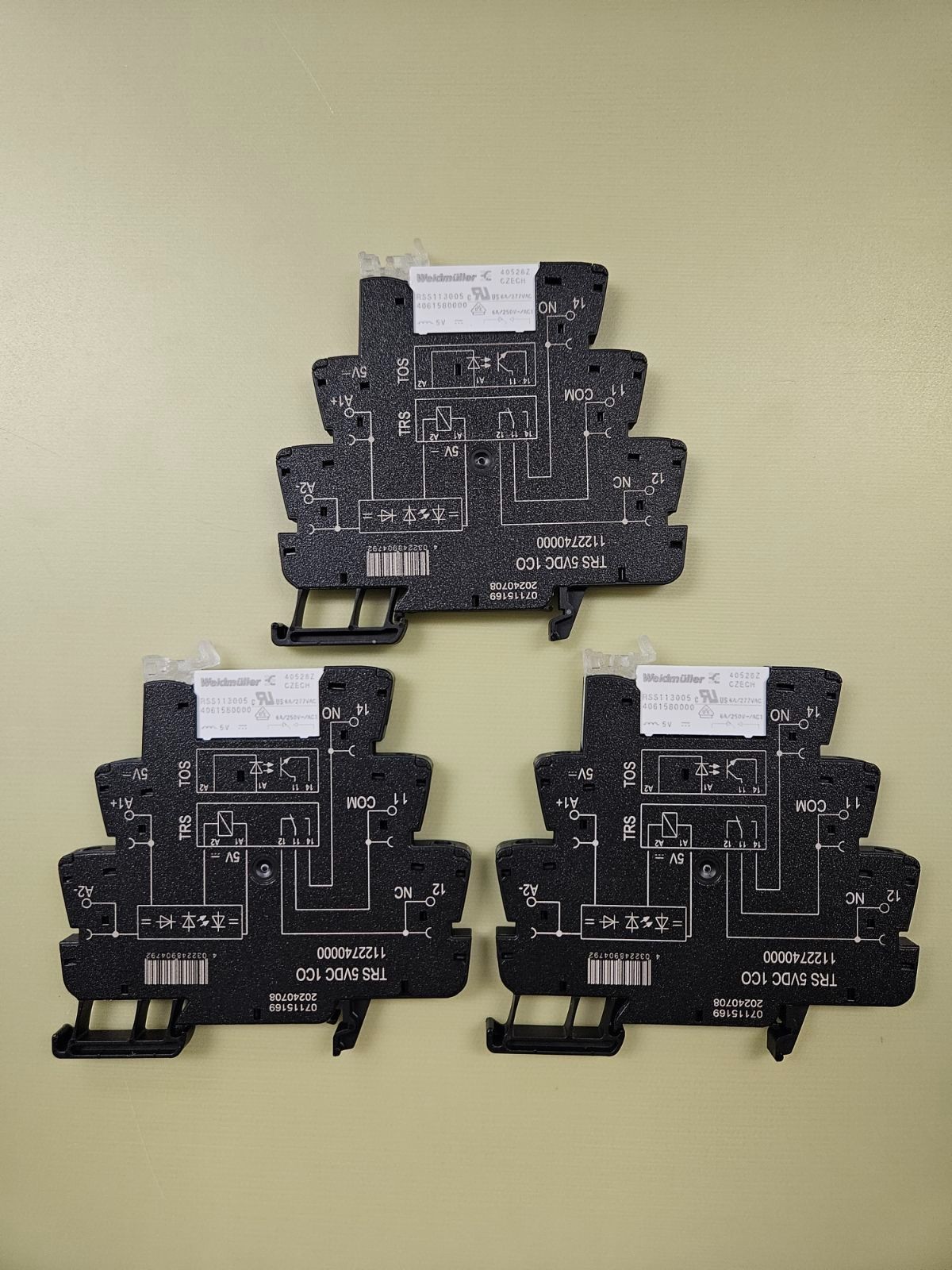 WEIDMULLER TRS 5VDC 1CO – QTY 3, General Purpose Relay SPDT (1 Form C) 5VDC Coil