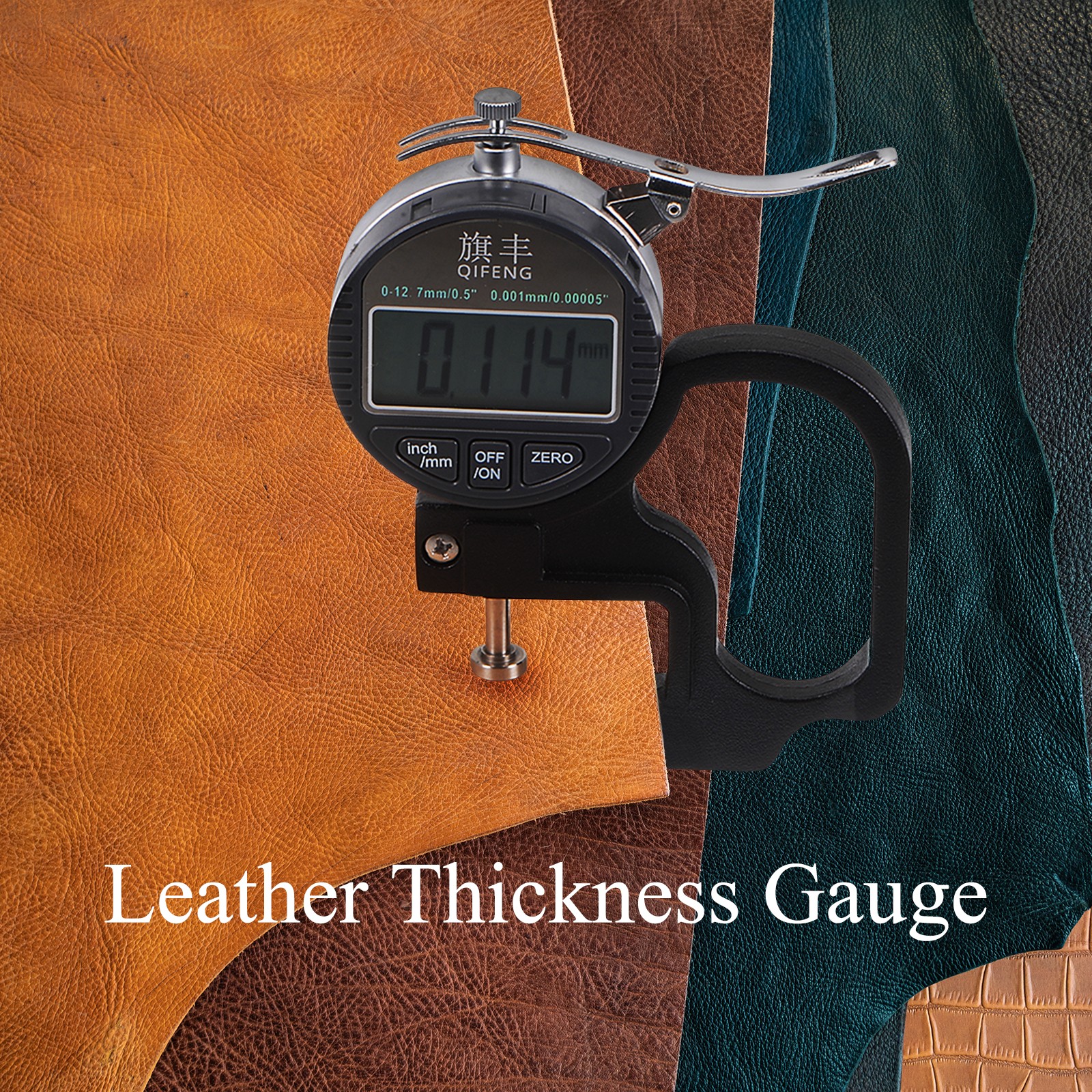 Digital Thickness Gauge 0.001mm/0.00005″ Range 0-12.7mm/0.5″ Electronic