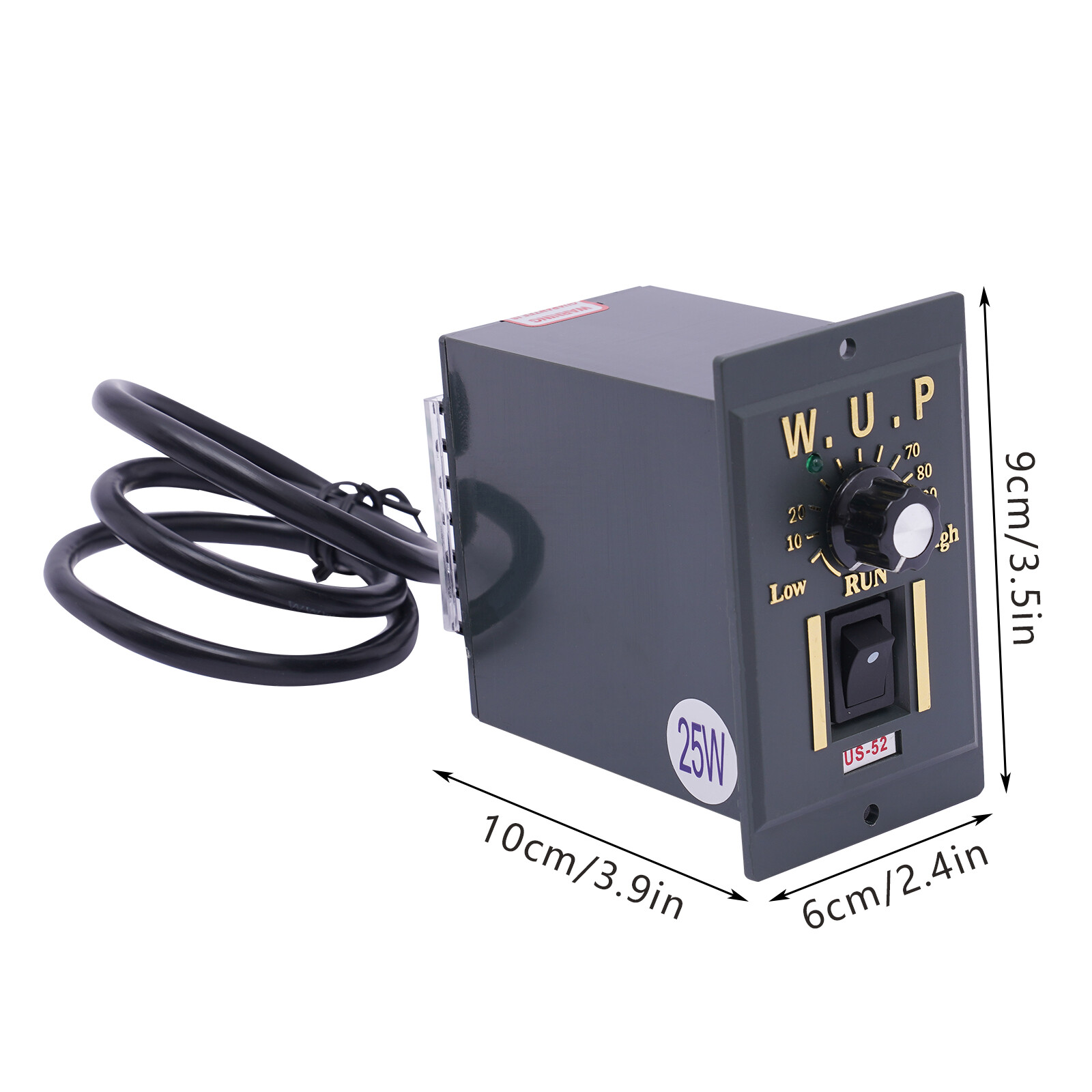 AC110V Gear Motor Electric Motor 25W Variable Speed Controller 90-1350r/min 1:60