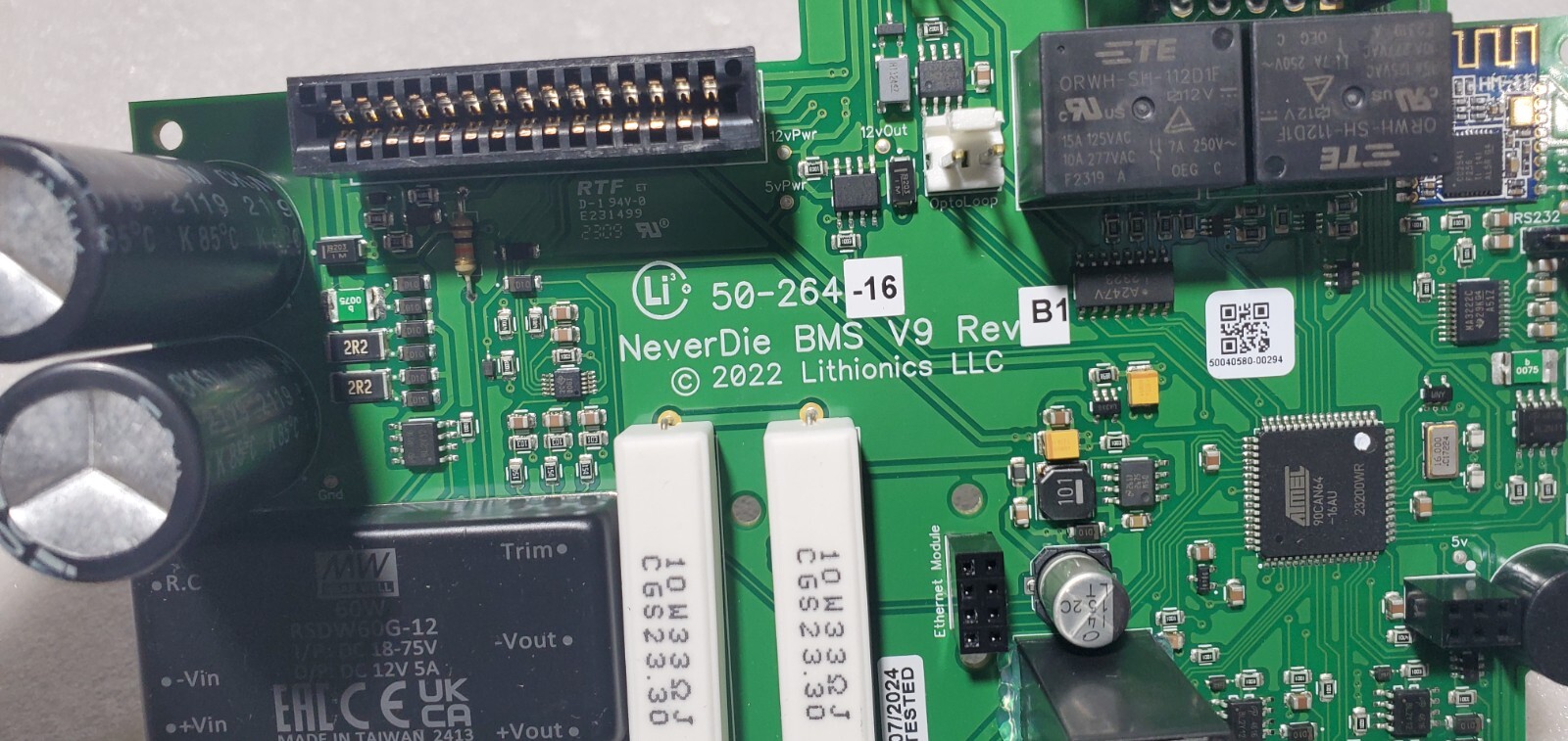 Lithionics Never Die BMS V9 ver. B1 controller board PTS 07/2024