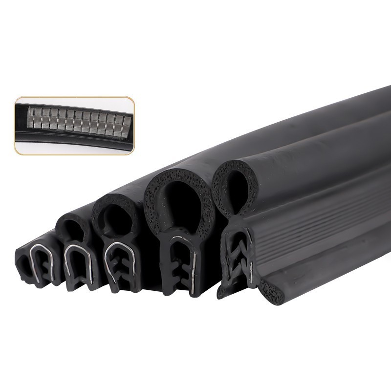 U Shape Seal Strip with Steel Insert EPDM Rubber Edge Trim for Cabinet/Machine