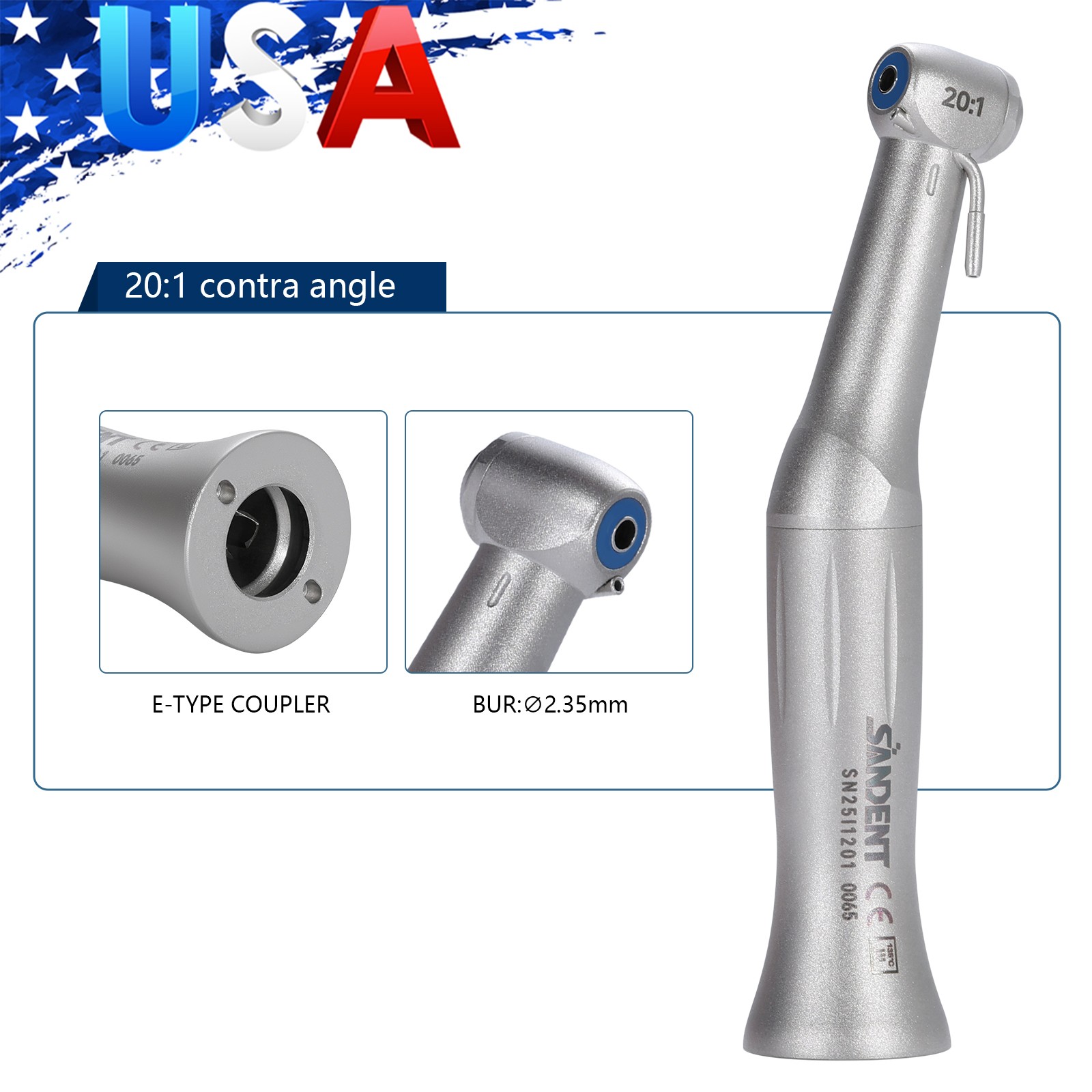 Dental 20:1 Implant Contra Angulo Pieza De Mano para NSK SG20 Surgical Push