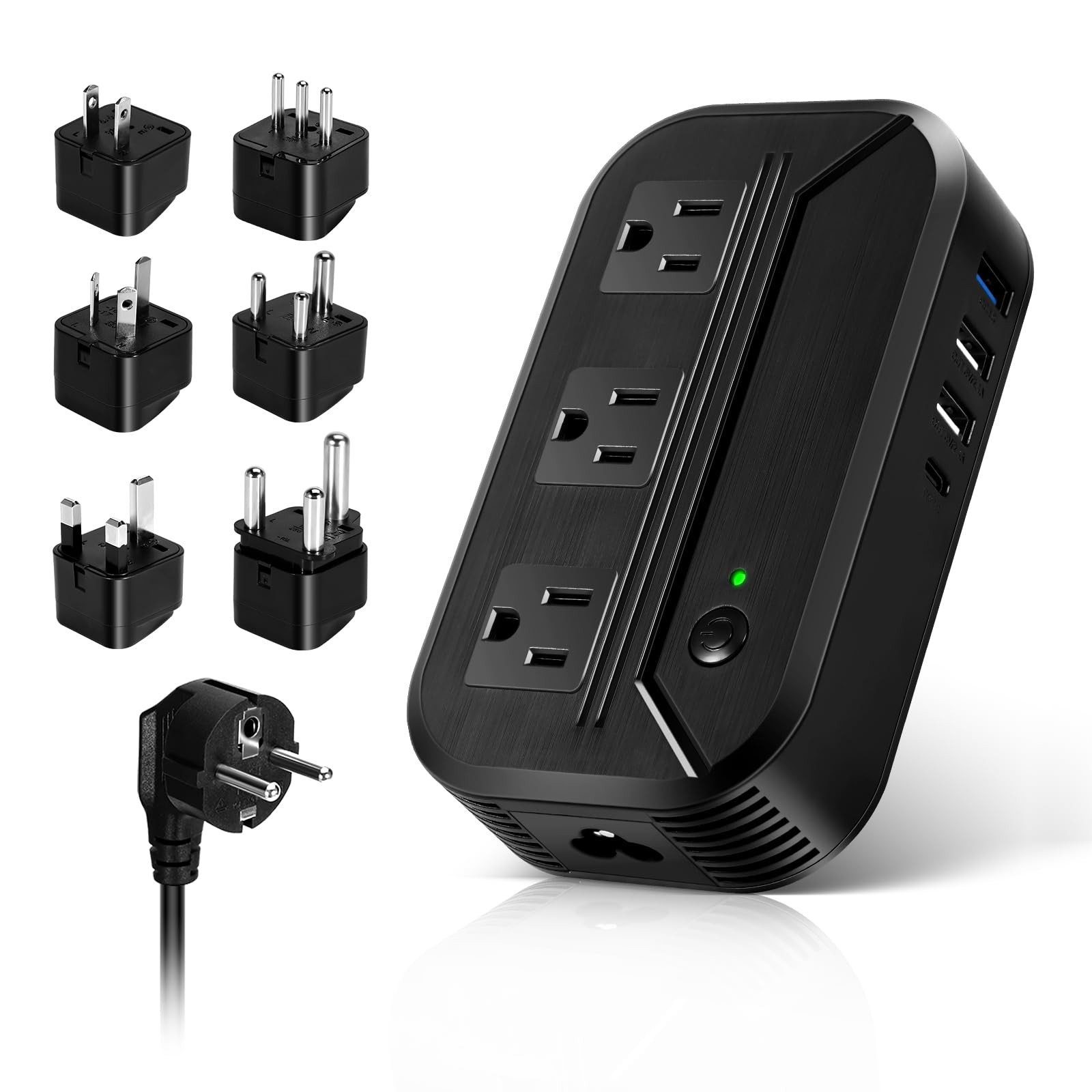 Voltage Converter 2300W Power Step Down 220V to 110V Universal Travel Adapter Po