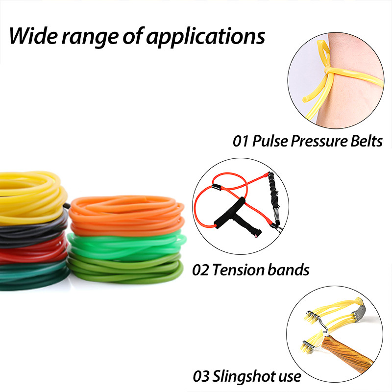 Colorful Natural Latex Tube Elastic Rubber Pipe for Medical Tourniquet Fitness