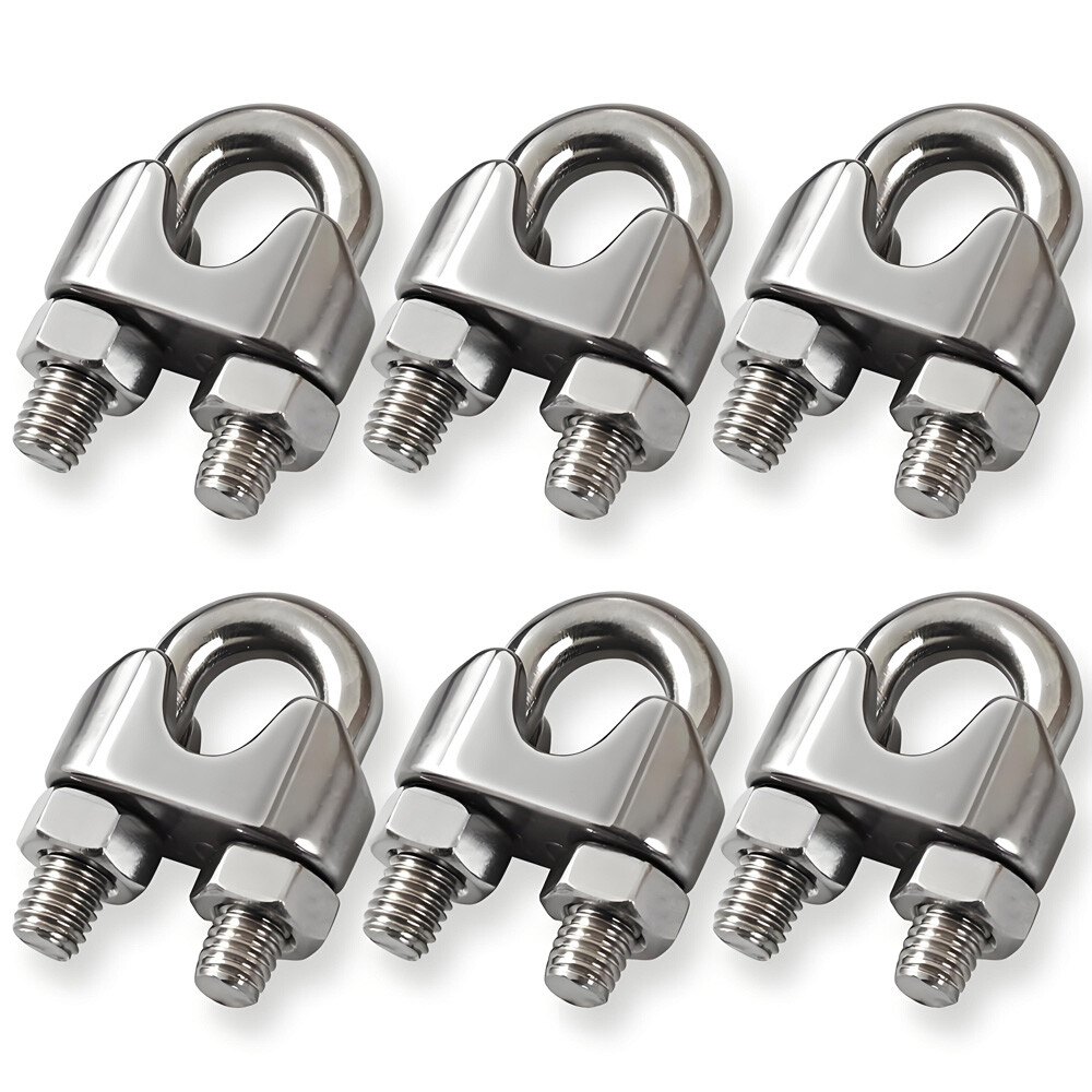 Wire Rope Grips Steel Cable Grip Clamp U Bolt 2mm 3mm 4mm 5mm 6mm 8mm to 20mm