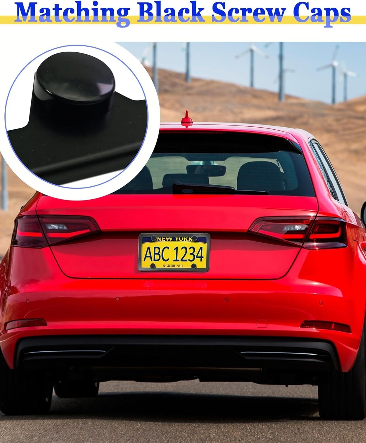 Magnetic License Plate Holder 4 Pack Neodymium Mount with Rubber Coating Black