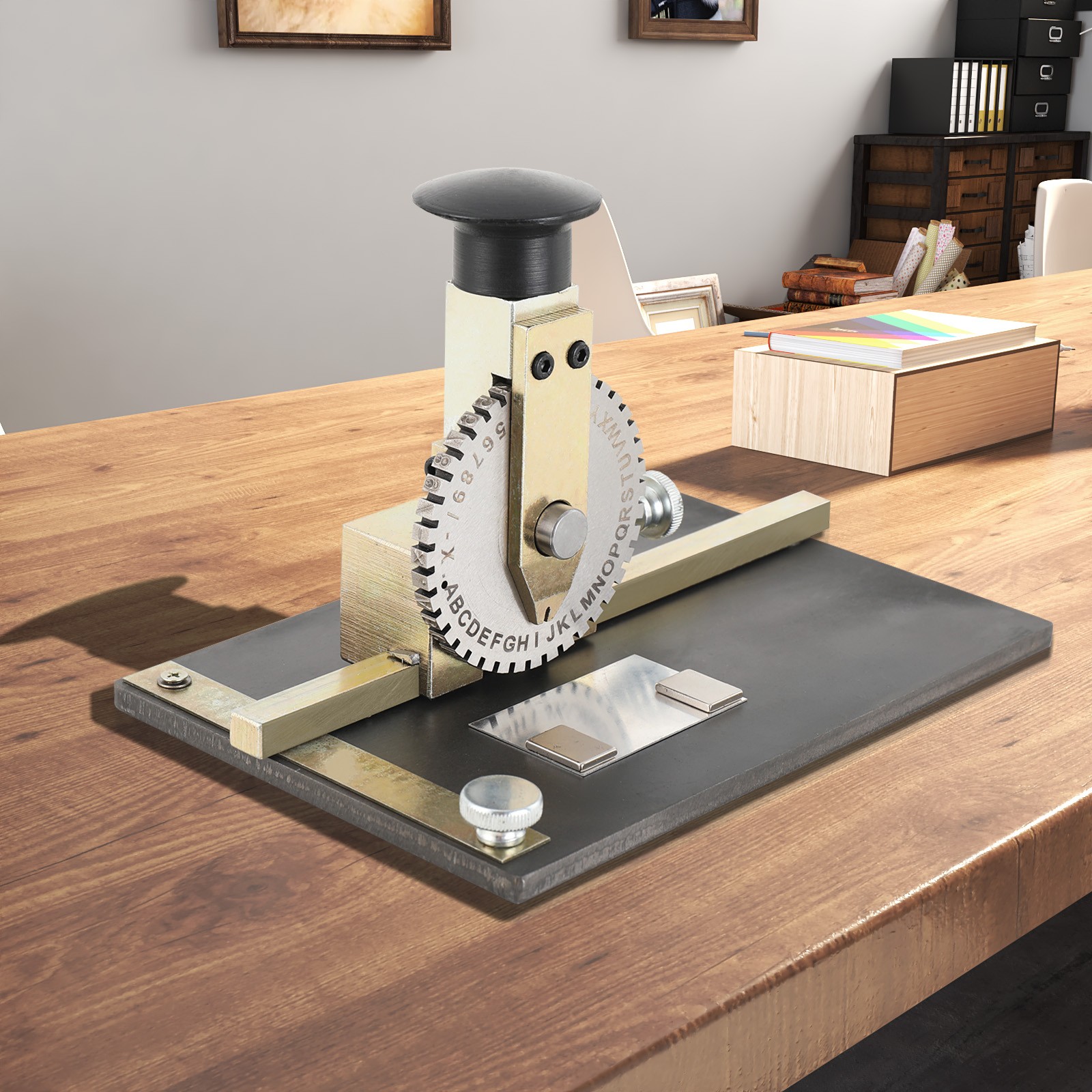 Metal Stamping Marking Machine Manual Plate Stamping Printer Dog Tag Embosser