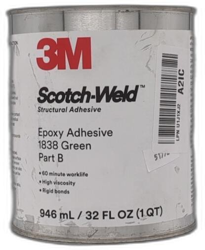 3M Scotch-Weld Epoxy Adhesive 1838, Green, PART B ONLY