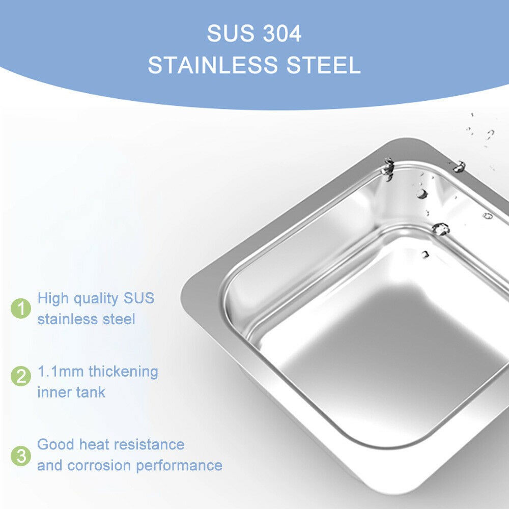 0.8L-30L Ultrasonic Cleaner Stainless Steel Industry Heated Heater w/Timer