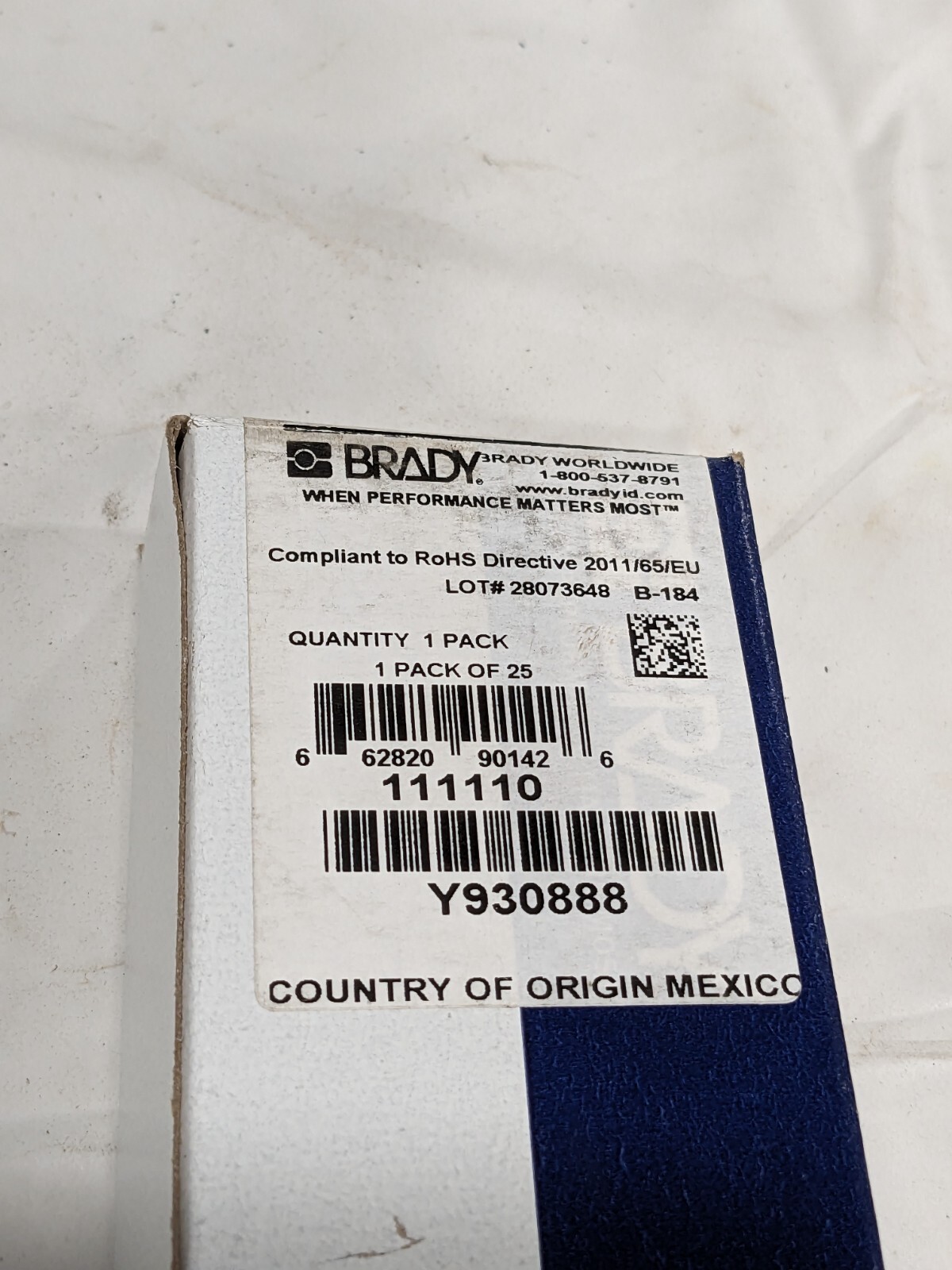 Brady #7 Numerical Legend Aluminum Wire Marking Cards Qty 25 AF-7-PK