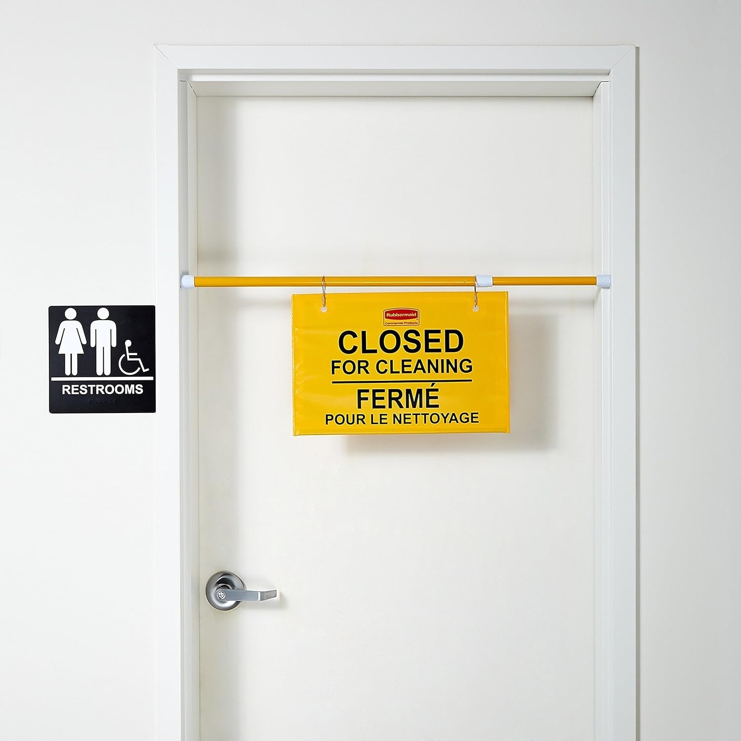 Rubbermaid FG9S1600 Multilingual Closed for Cleaning Safety Sign