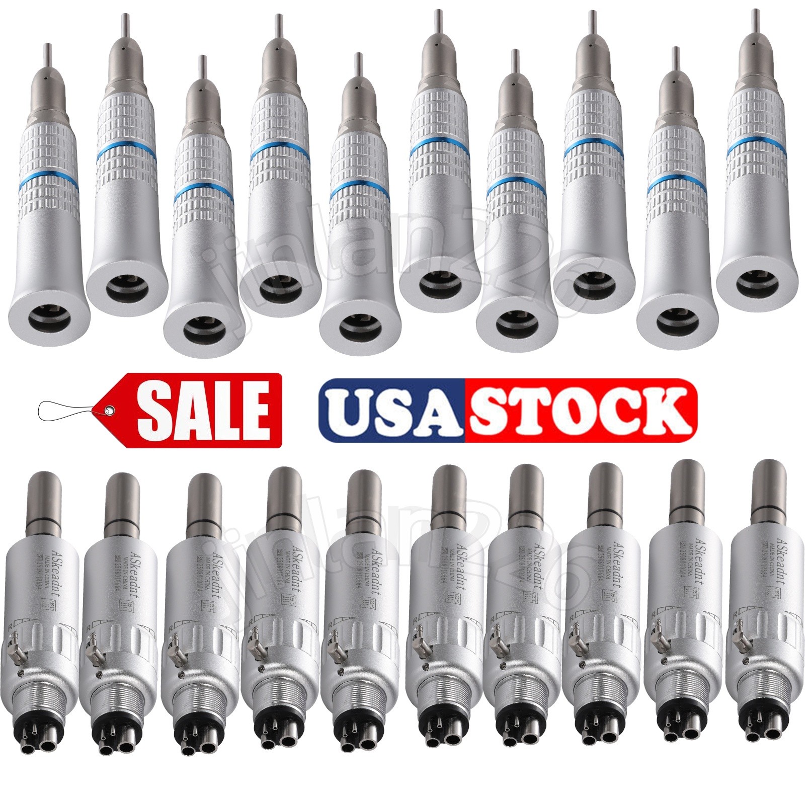 Dental Straight Nose cone / Air Motor 4Hole fit NSK Low Slow Speed Handpiece YP4