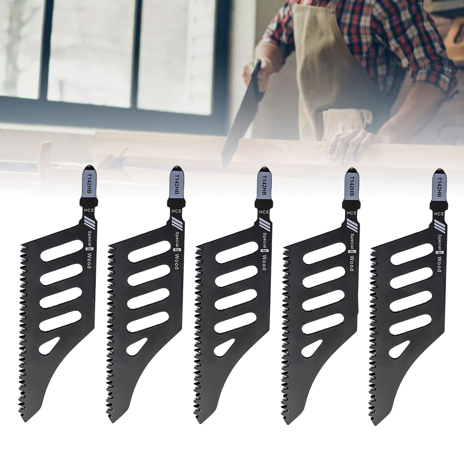 5 Pcs Flush Cutting Jigsaw Blade High Carbon Steel Irregular Curve Saw Blad Fit
