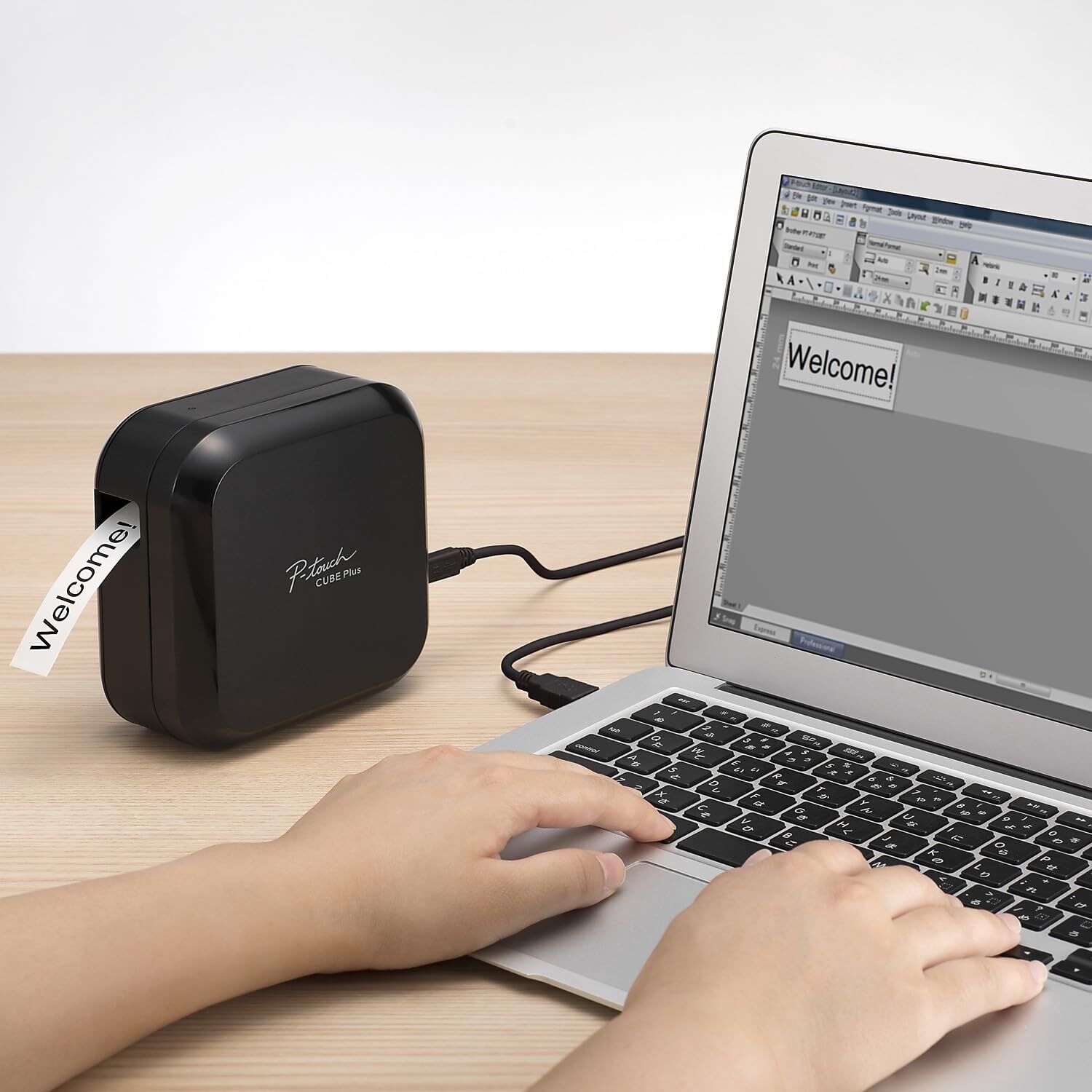 Brother P-touch CUBE Plus Bluetooth Label Maker PT-P710BT white