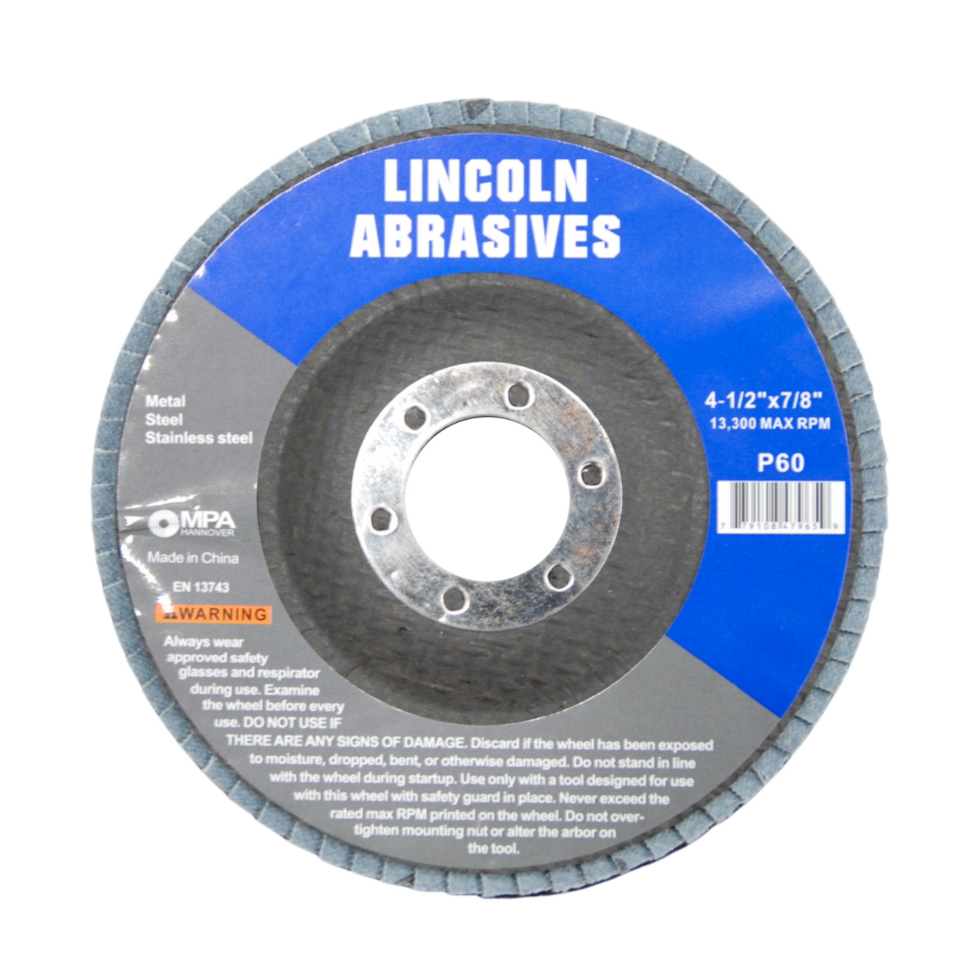 20 Pc 4-1/2″ x 7/8″ 60 Grit Flap Discs Zirconium Oxide Metal Sanding Wheels