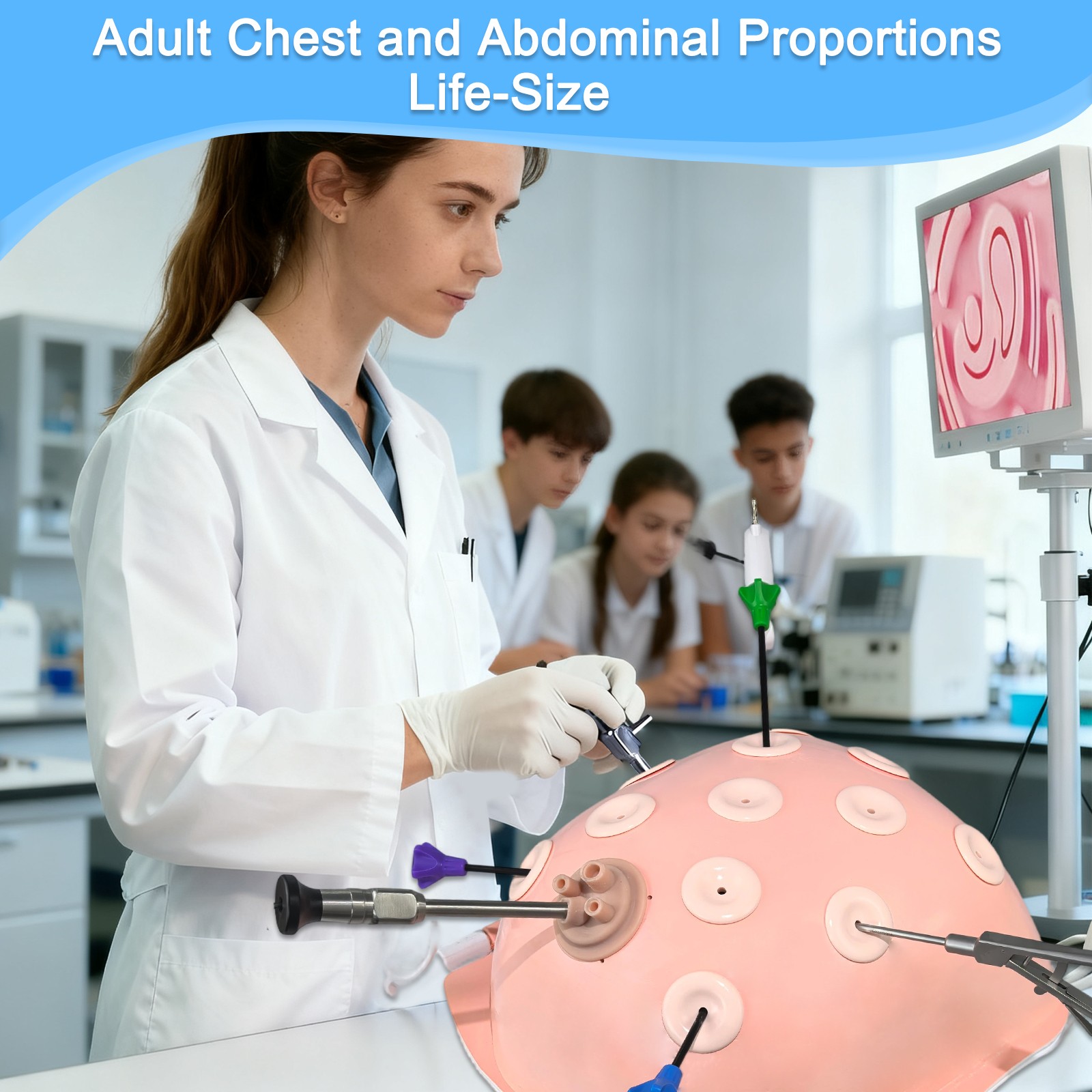 Laparoscopic Surgery Simulator – Portable Trainer w/ Modules for Med Students