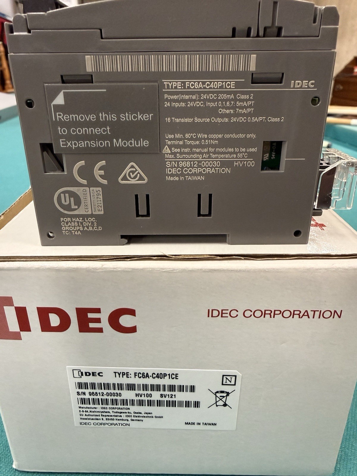 NEW FC6A-C40P1CE IDEC PLC Module with FC6A-PJ2CP AND FC6A-PJ2A MODULES