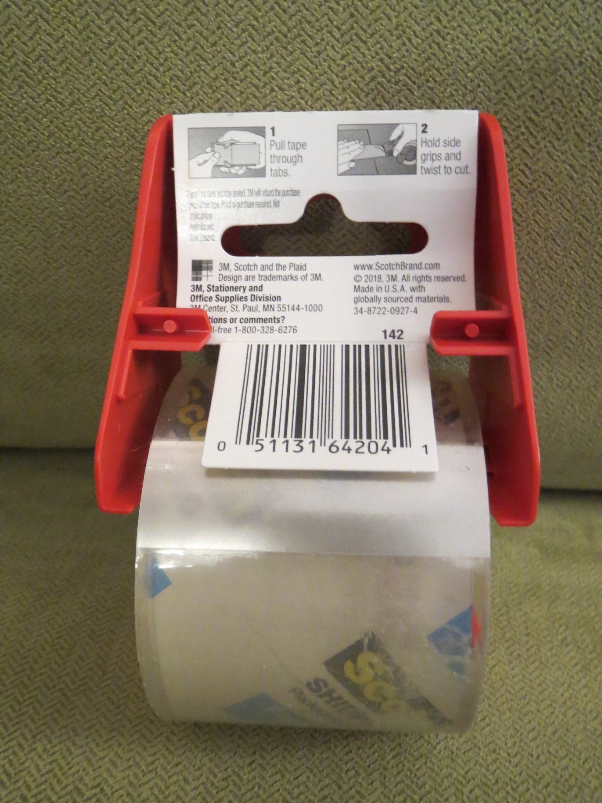 Scotch 1.88 in. x 22.2 yds. Heavy Duty Shipping Packaging Tape with Dispenser